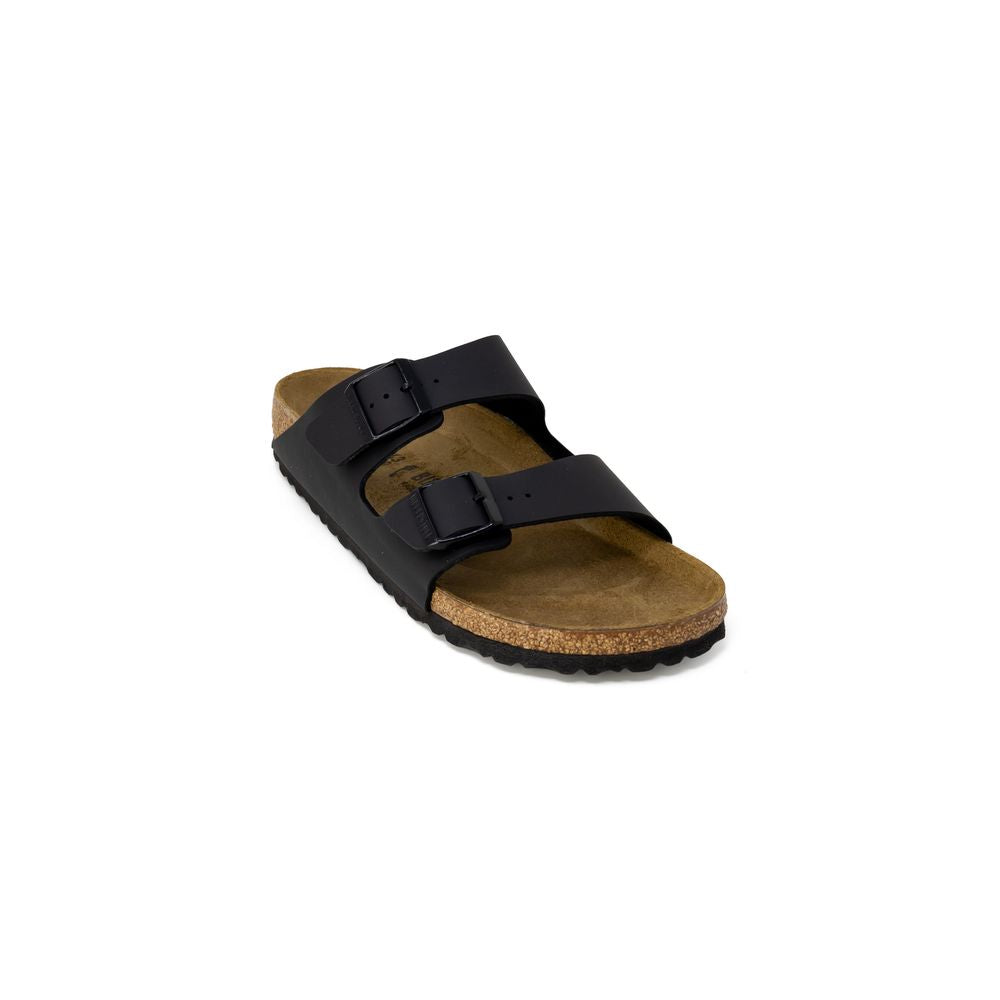 Birkenstock Black Synthetic Flat Sandals | Regal Royce