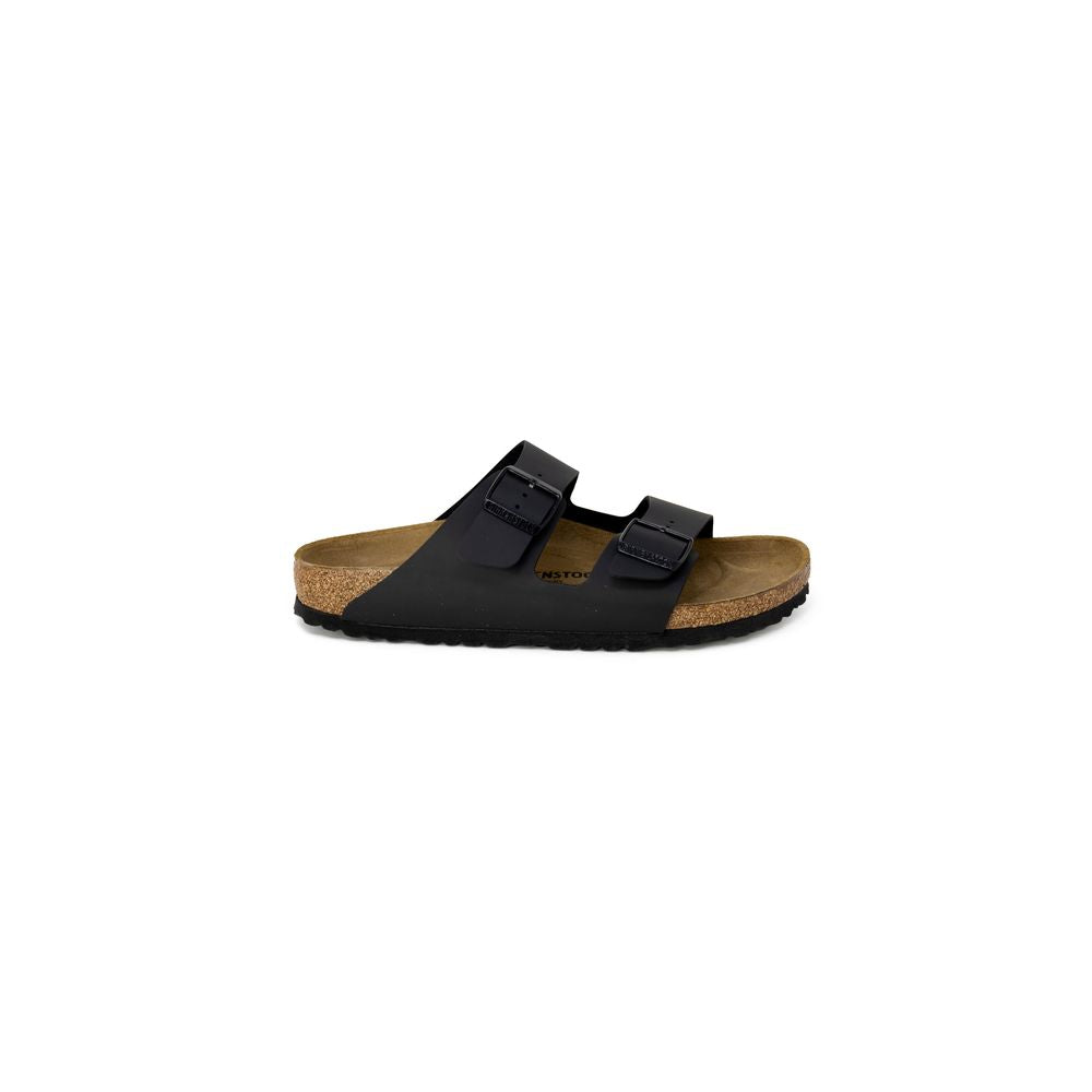 Birkenstock Black Synthetic Flat Sandals | Regal Royce