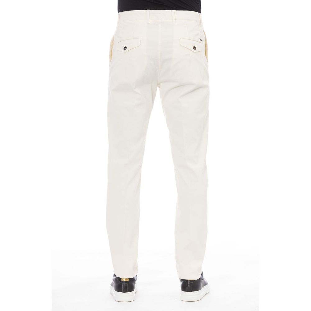 Peserico Beige Cotton Men's Pant | Regal Royce