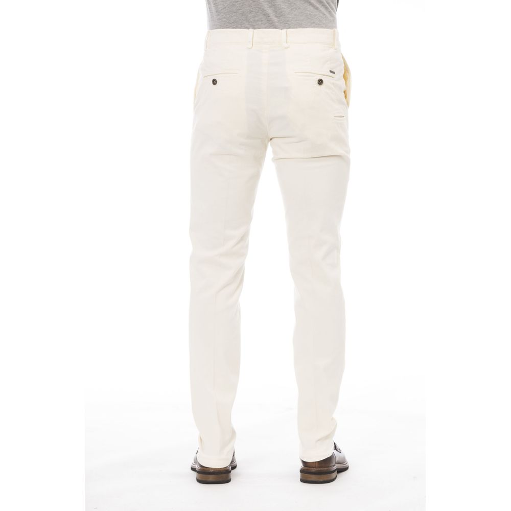 Peserico Beige Cotton Men Pant | Regal Royce