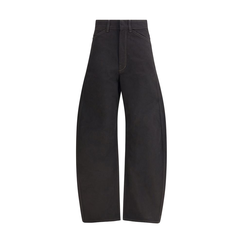 Lemaire Black Cotton Casual Pants | Regal Royce