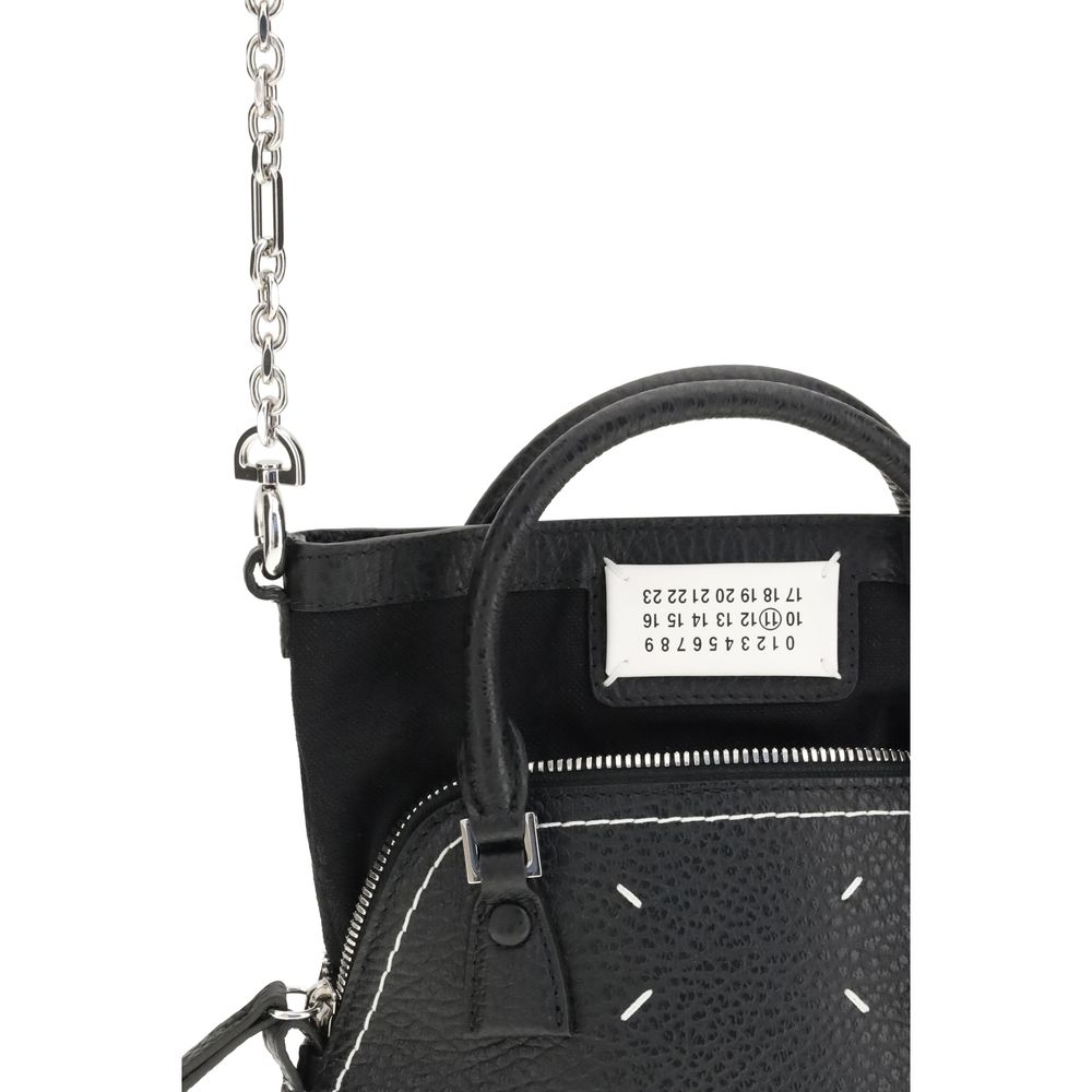 Maison Margiela Black Calf Leather Bos Taurus Shoulder Bag | Regal Royce