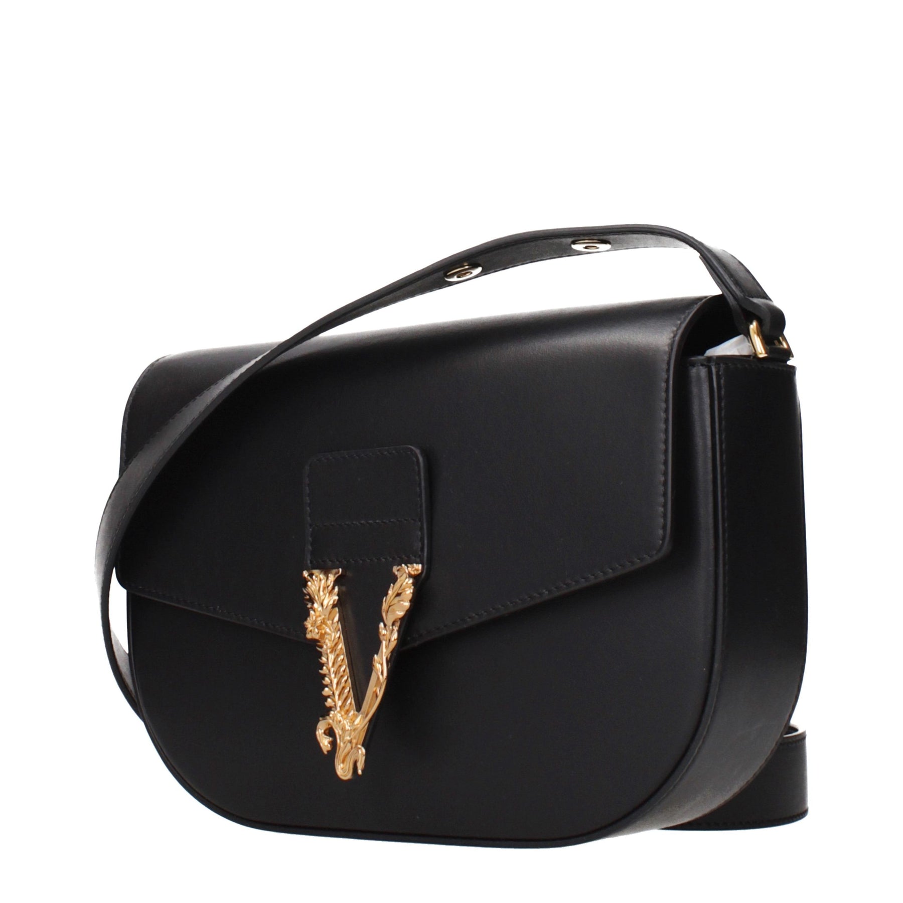 Versace Black Leather Crossbody Bag | Regal Royce