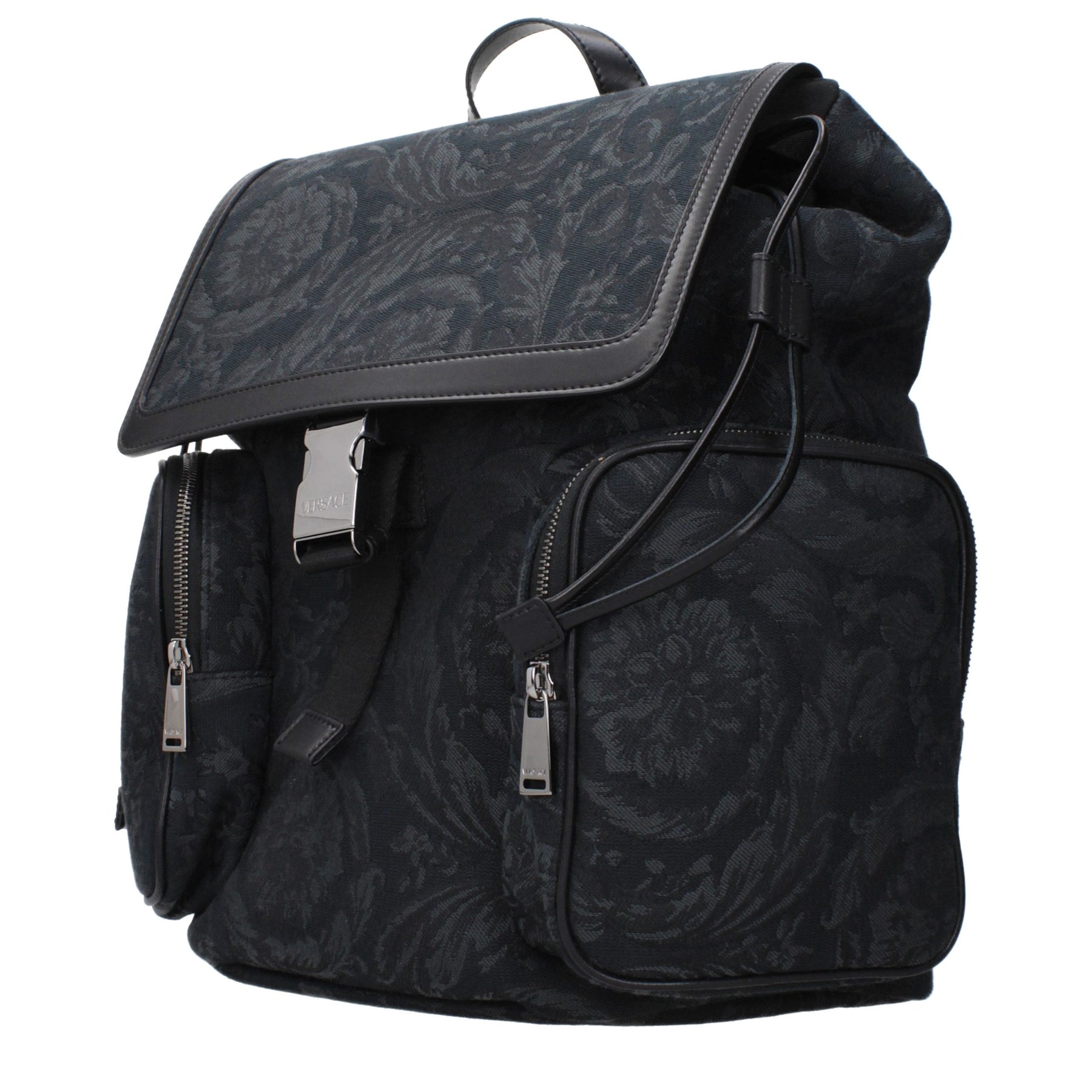Versace Black Fabric Backpack | Regal Royce