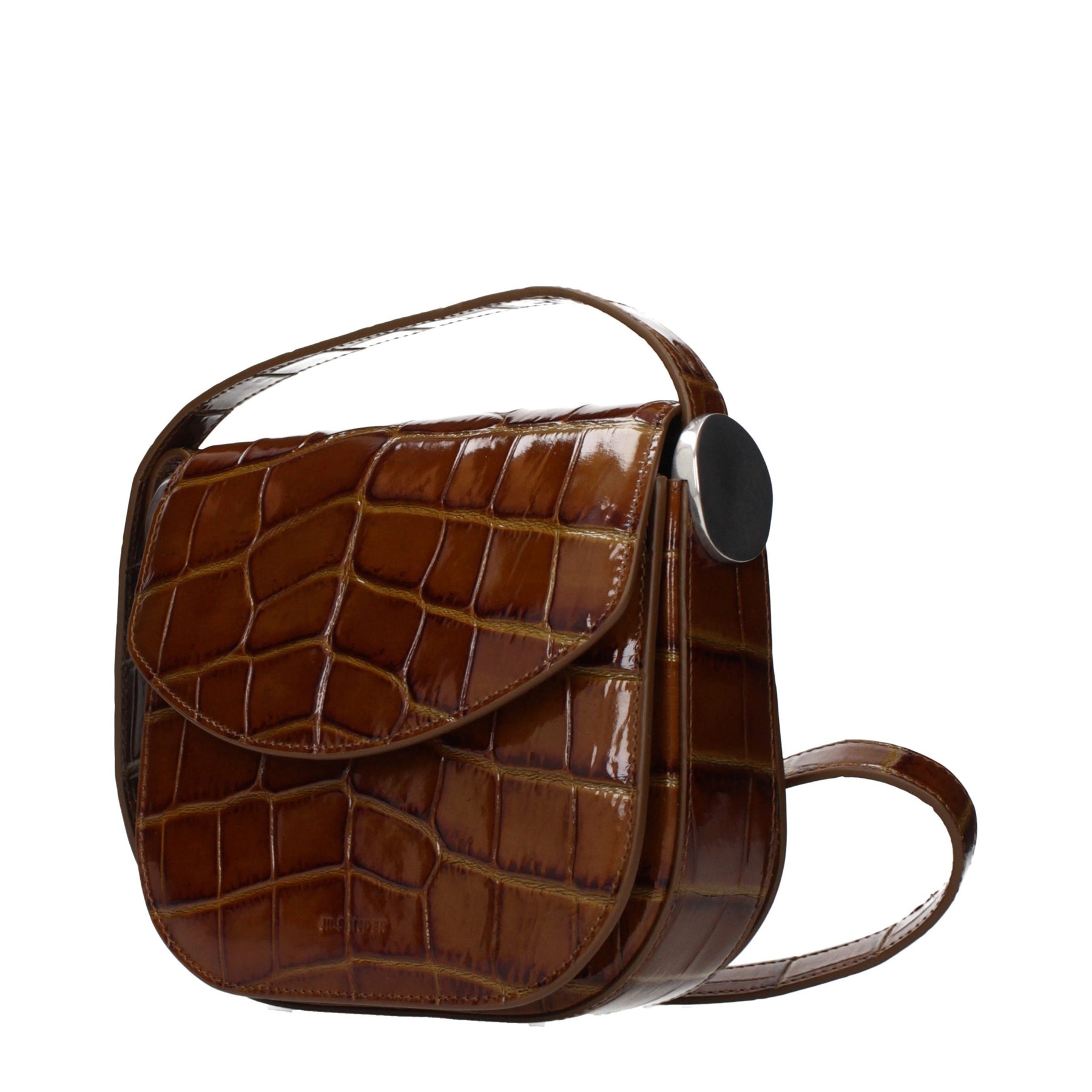 Jil Sander Brown Leather Crossbody Bag | Regal Royce