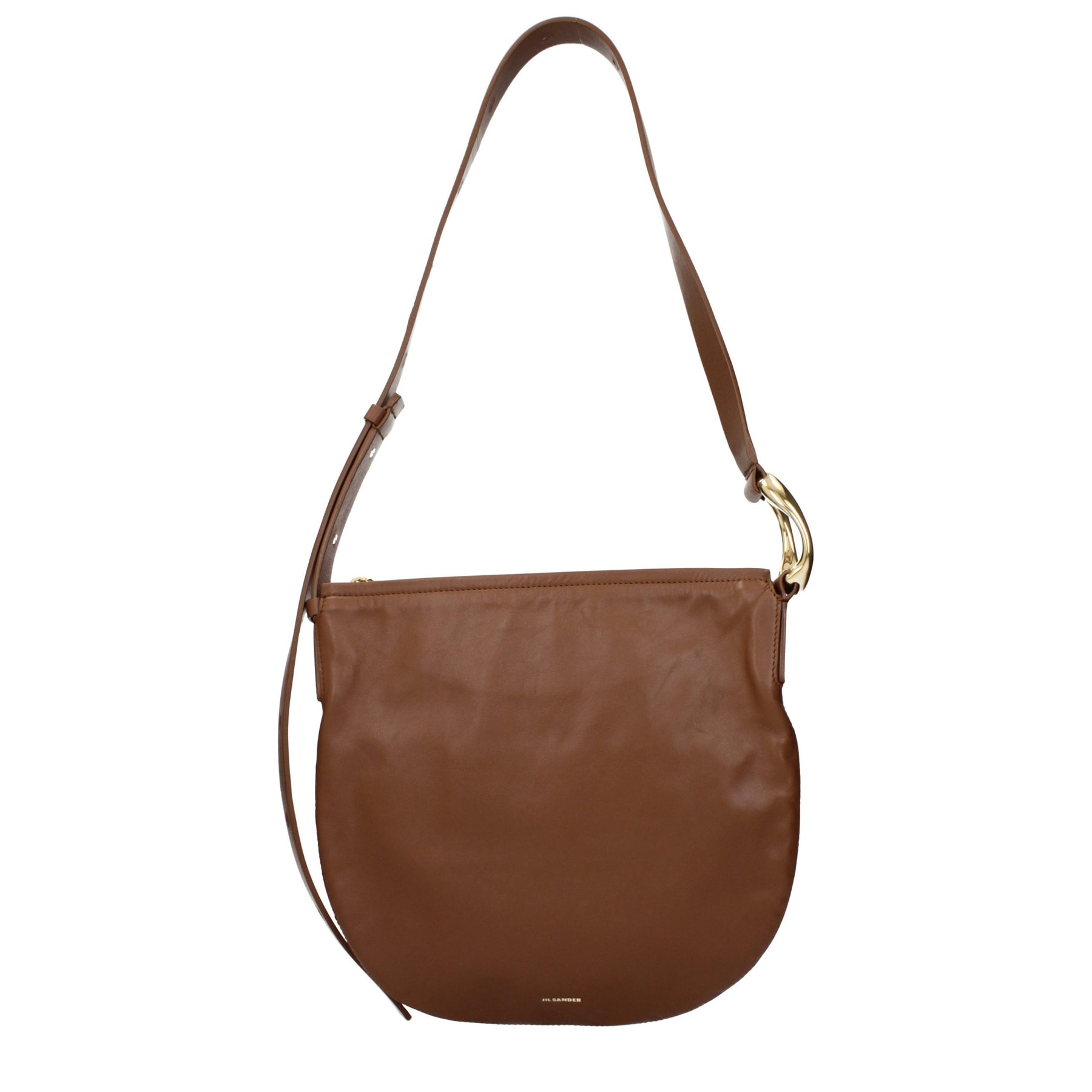 Jil Sander Brown Leather Crossbody Bag | Regal Royce