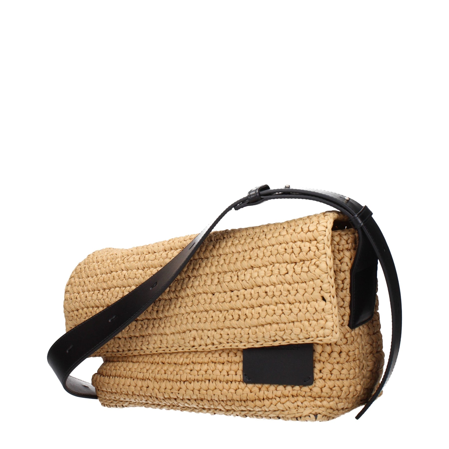 Jil Sander Beige Raffia Crossbody Bag | Regal Royce
