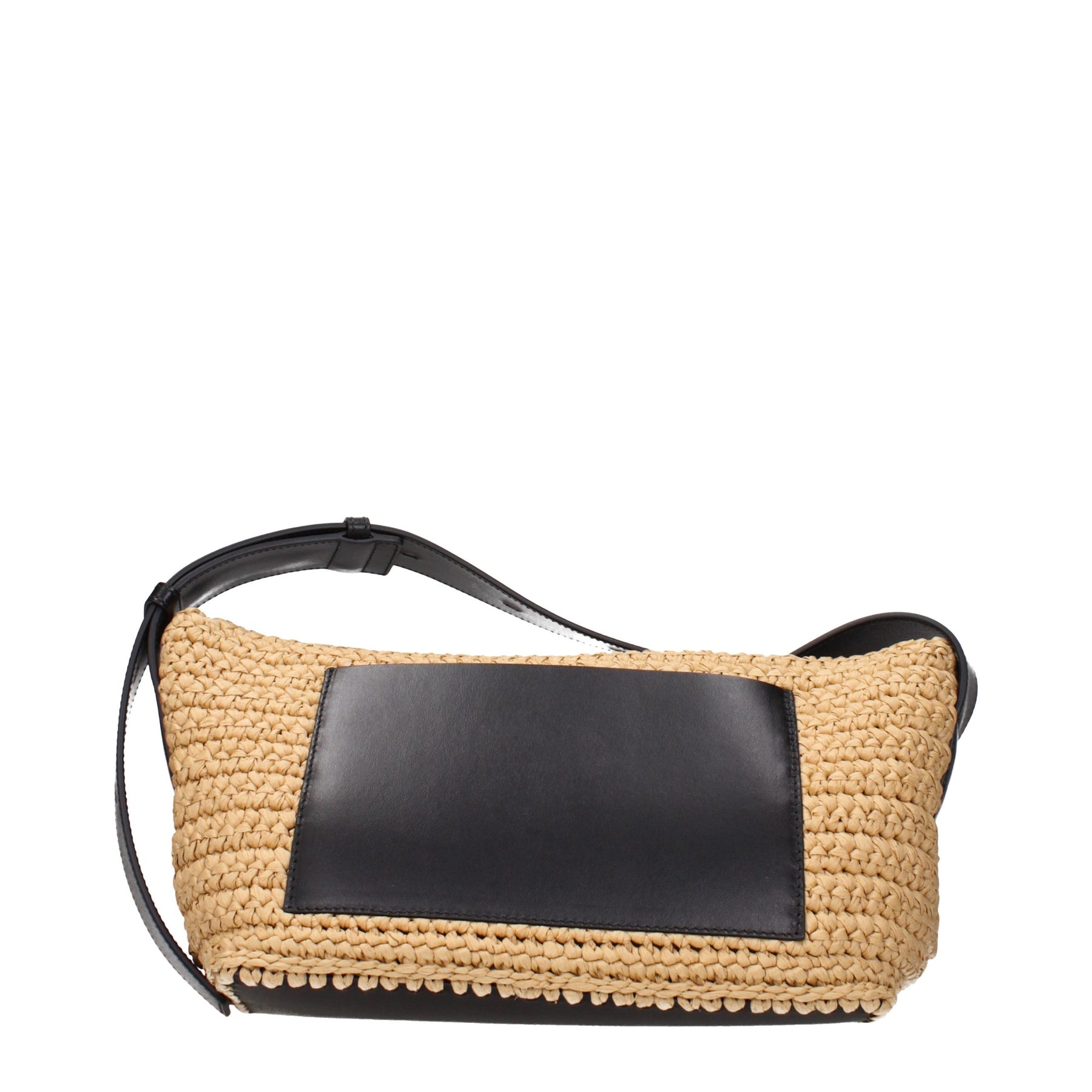 Jil Sander Beige Raffia Crossbody Bag | Regal Royce