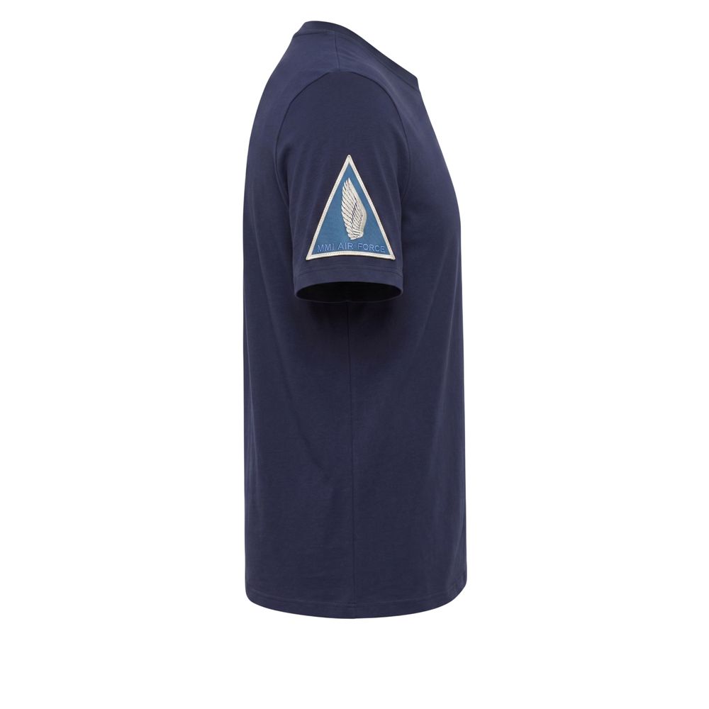 Mr&Mrs Italy Blue Cotton Men T-shirt | Regal Royce