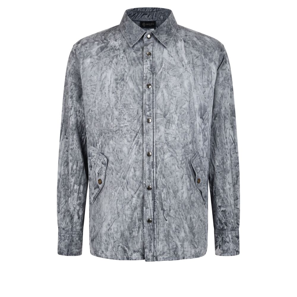 Mr&Mrs Italy Grey Viscose Men Shirt | Regal Royce
