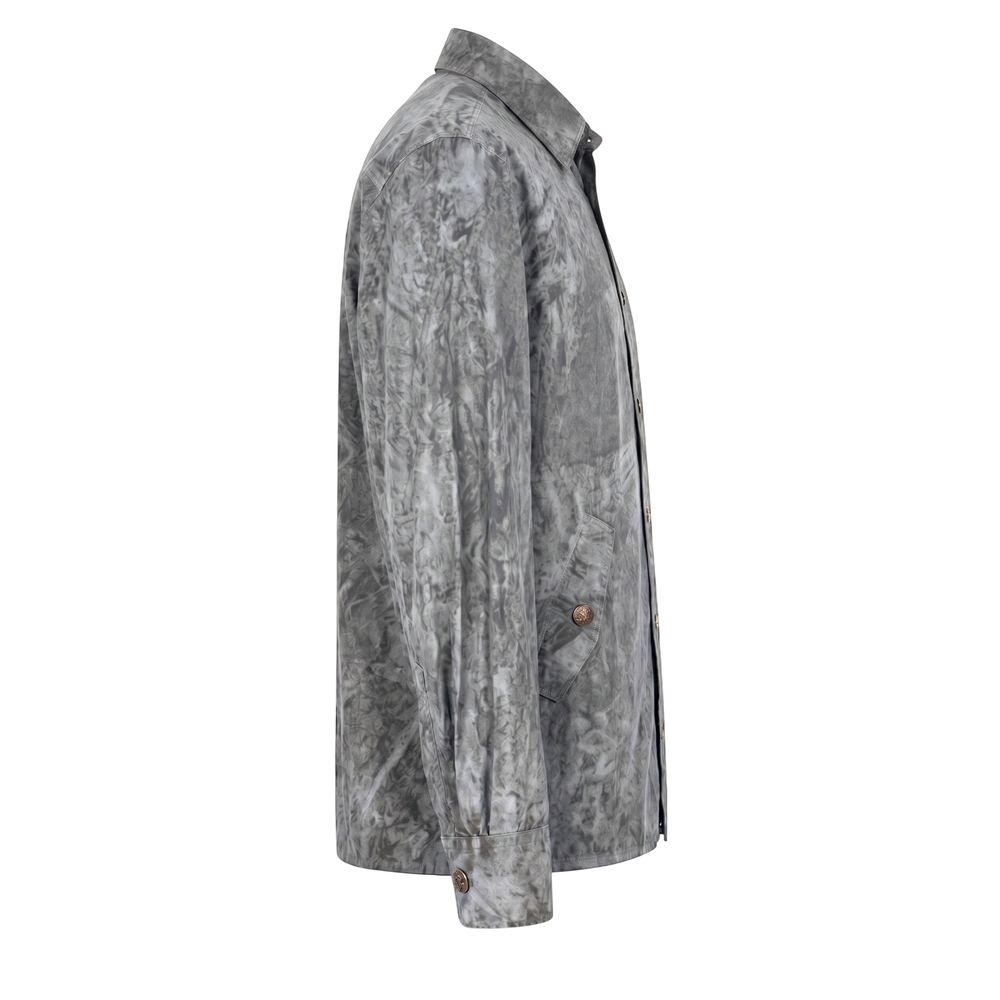 Mr&Mrs Italy Grey Viscose Men Shirt | Regal Royce
