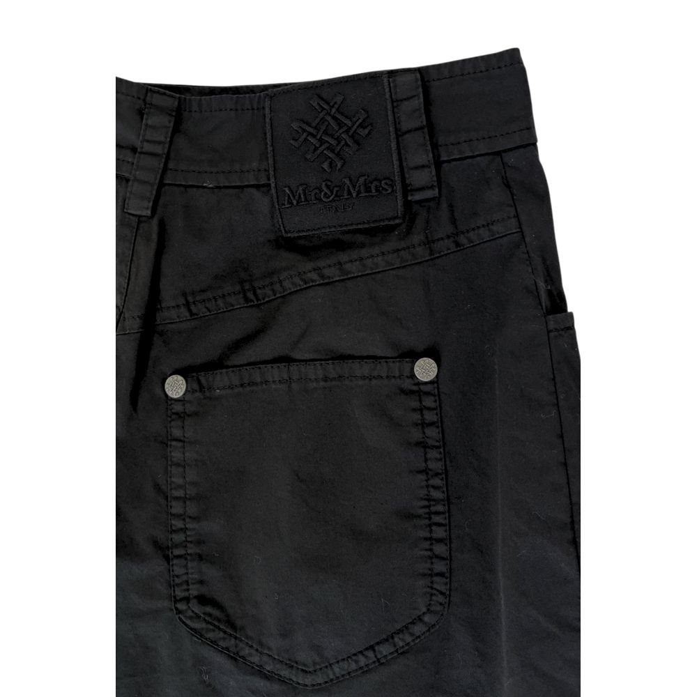 Mr&Mrs Italy Black Cotton Women Shorts | Regal Royce