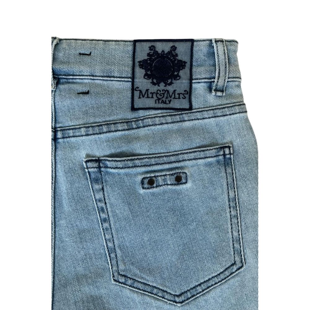 Mr&Mrs Italy Blue Cotton Women's Short | Regal Royce