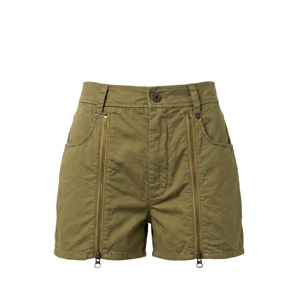 Mr&Mrs Italy Green Cotton Women Shorts | Regal Royce