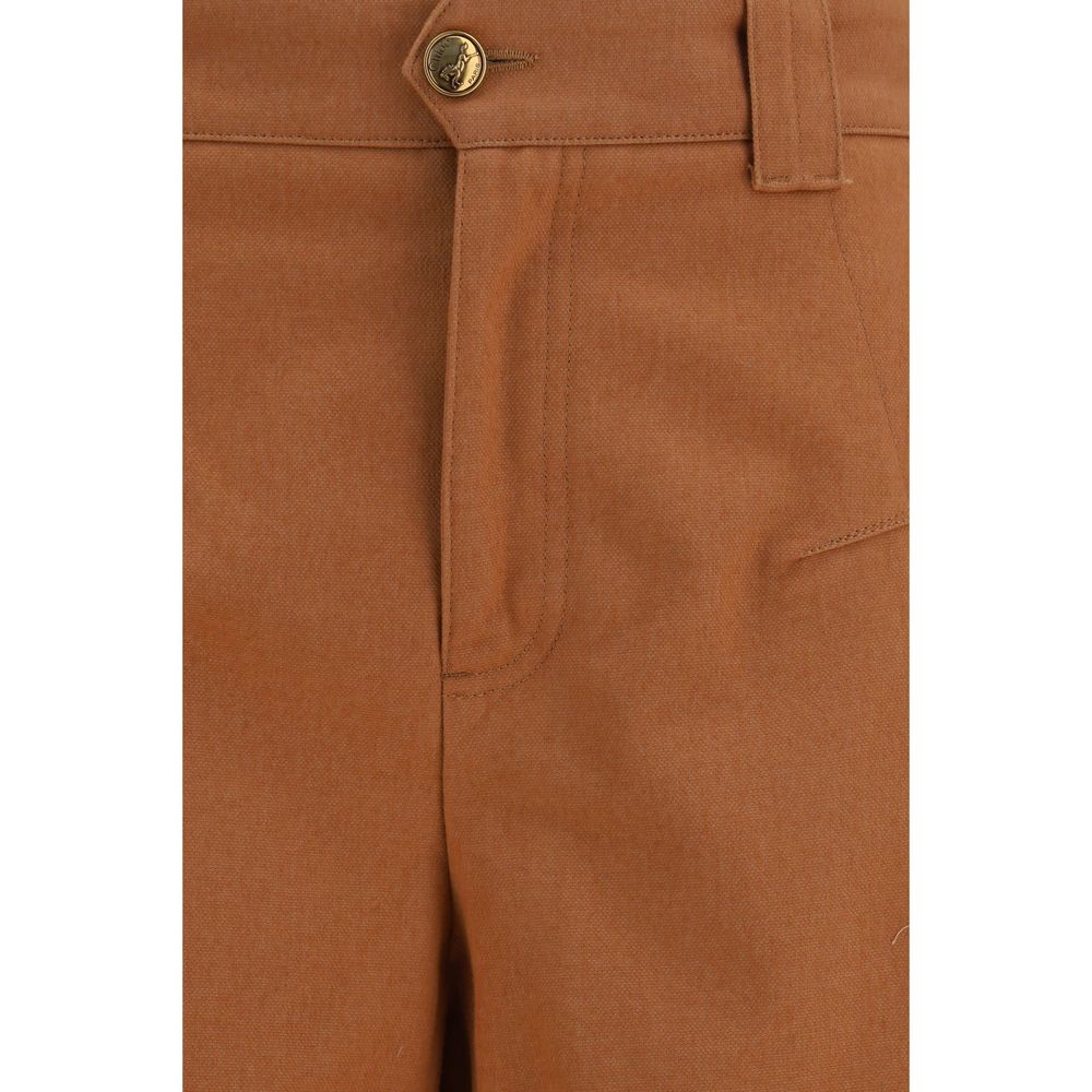 Chloé Orange Cotton Casual Pants | Regal Royce