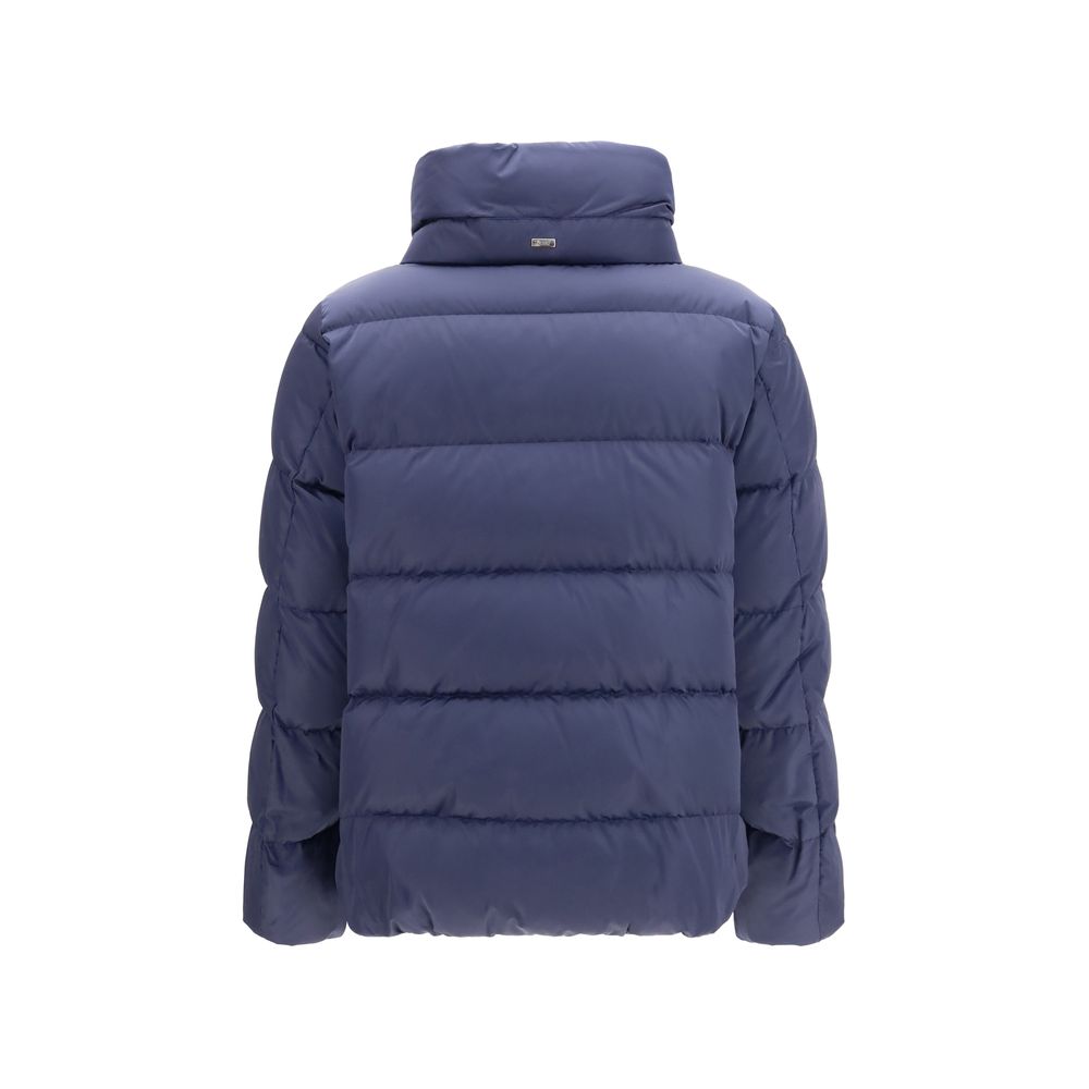 Herno Blue Polyester Full-Length Jacket | Regal Royce