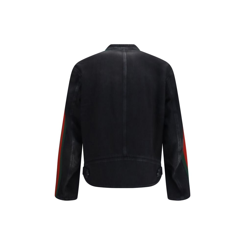 Gucci Black Cotton Biker Jacket | Regal Royce