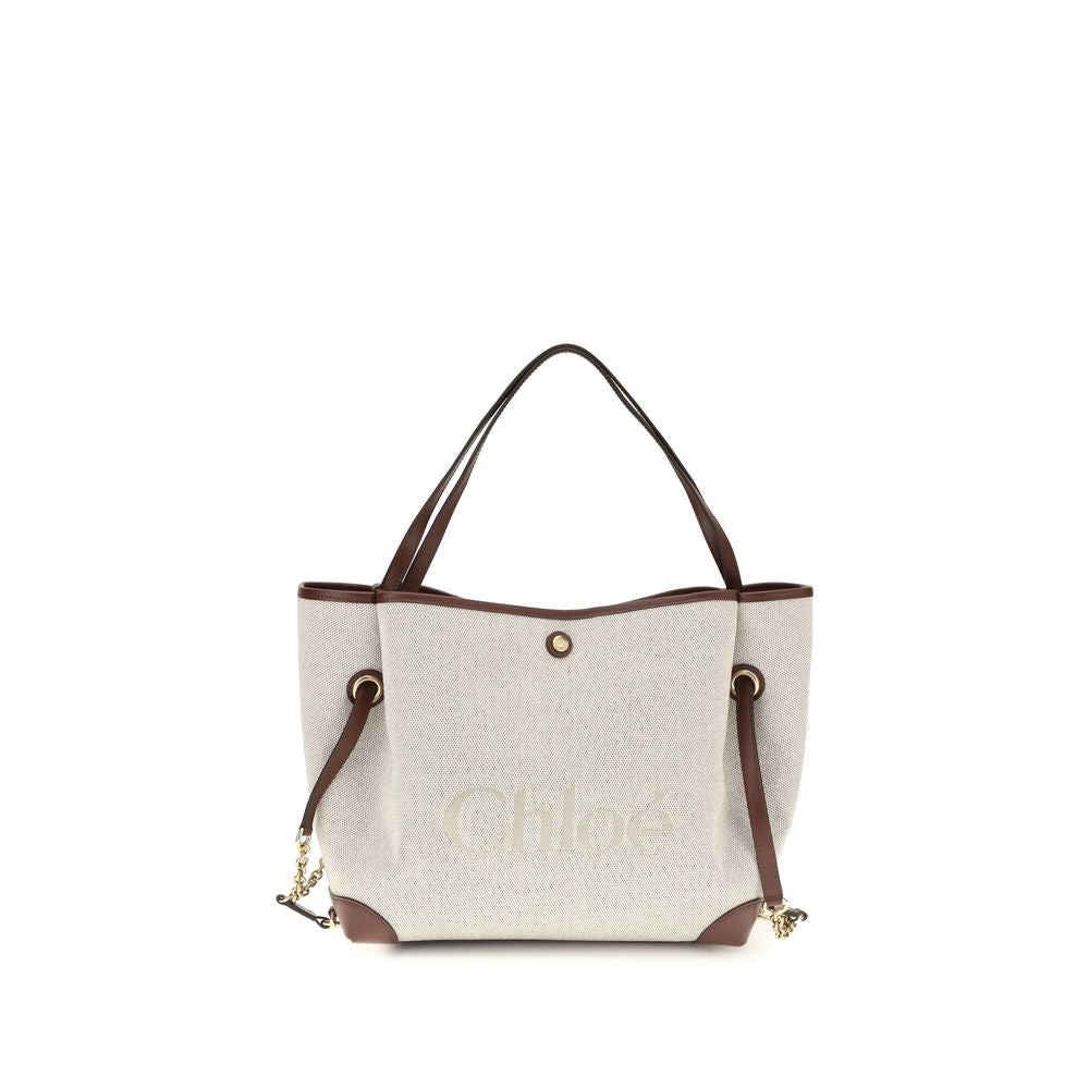 Chloé Beige Cotton Shoulder Bag | Regal Royce