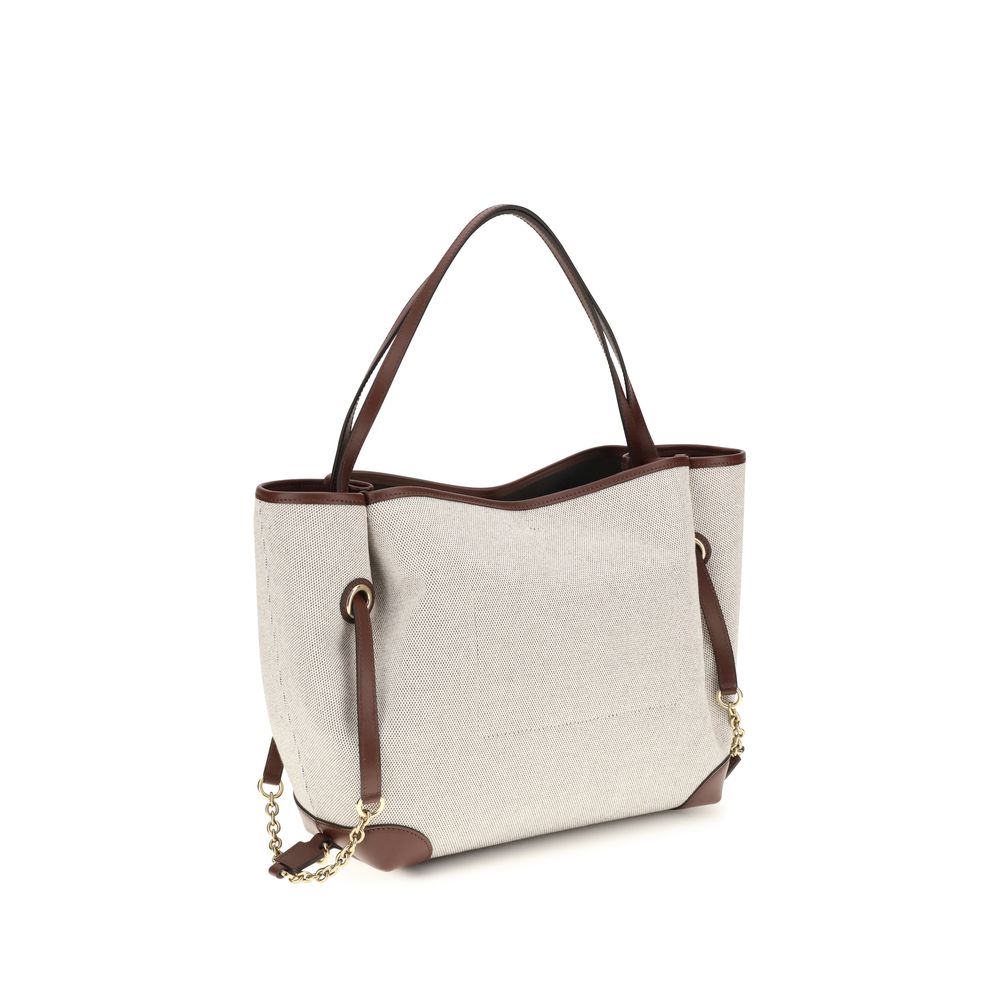 Chloé Beige Cotton Shoulder Bag | Regal Royce