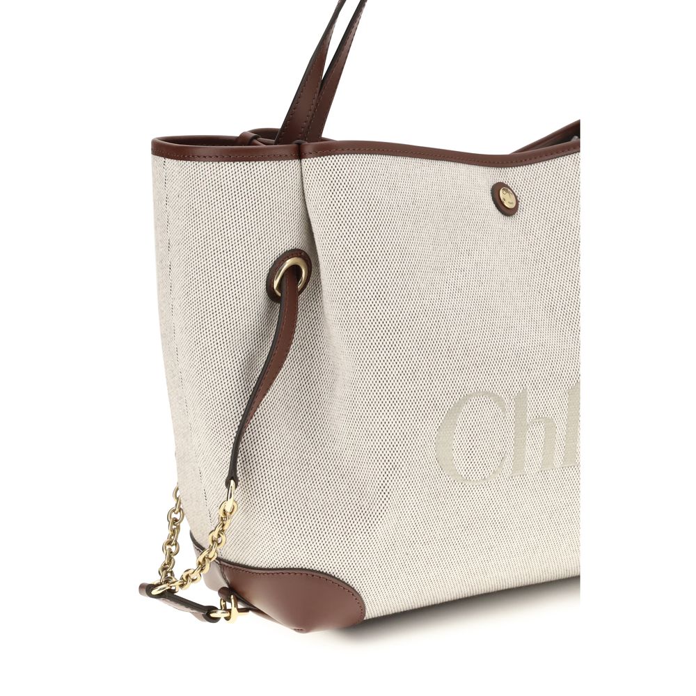 Chloé Beige Cotton Shoulder Bag | Regal Royce
