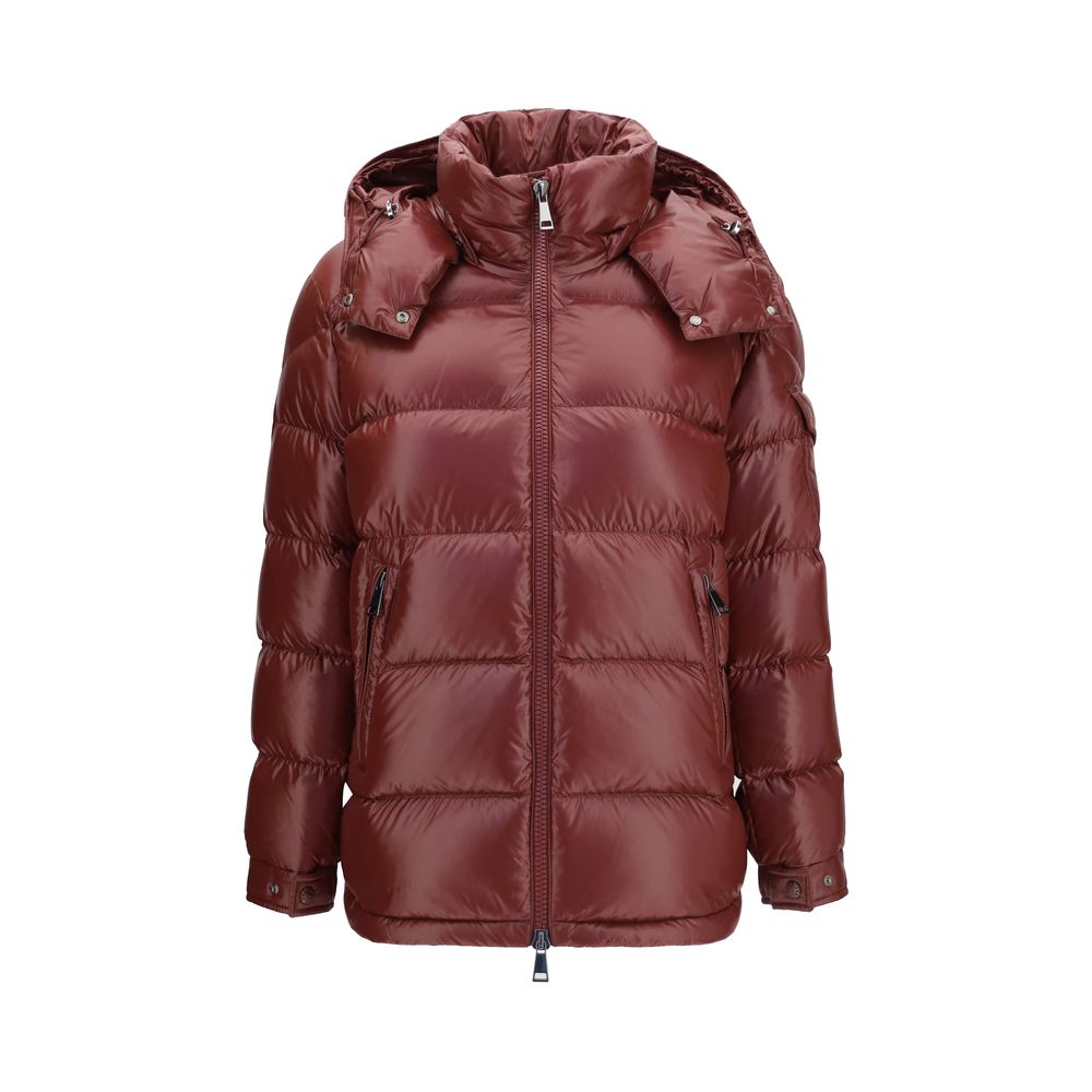 Moncler Bordeaux Goose Down Full-Length Jacket | Regal Royce
