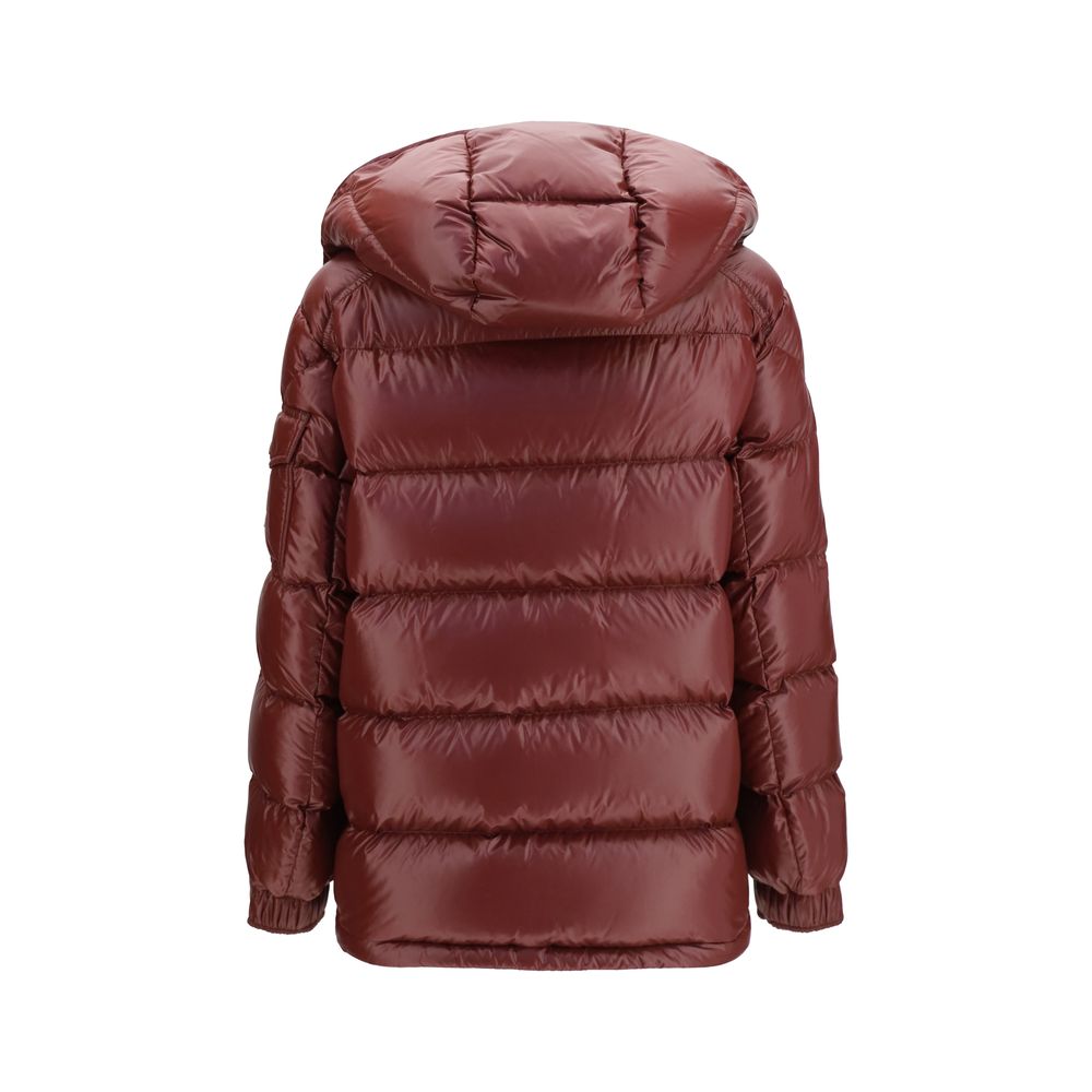 Moncler Bordeaux Goose Down Full-Length Jacket | Regal Royce