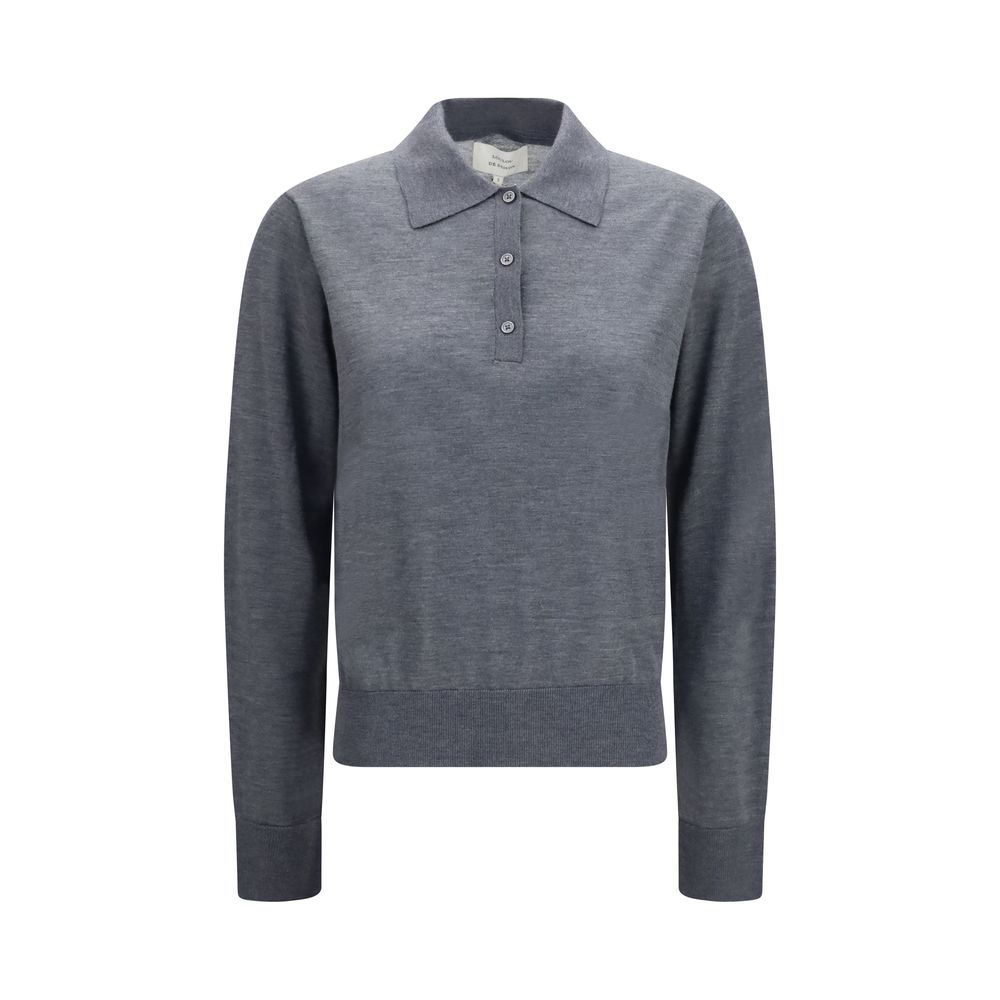 Loulou De Saison Gray Cashmere Polo Shirt | Regal Royce