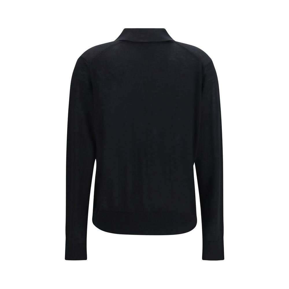 Loulou De Saison Black Cashmere Polo Shirt | Regal Royce