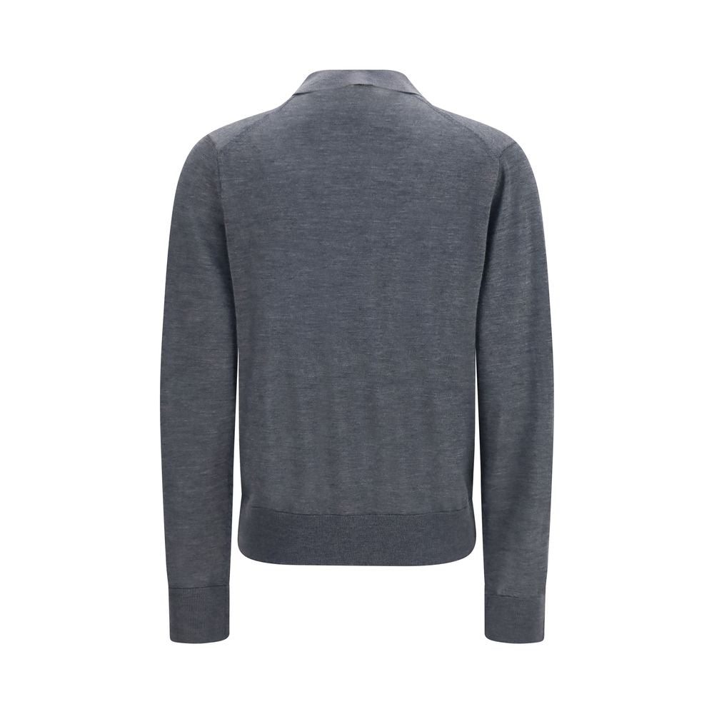 Loulou De Saison Gray Cashmere Polo Shirt | Regal Royce