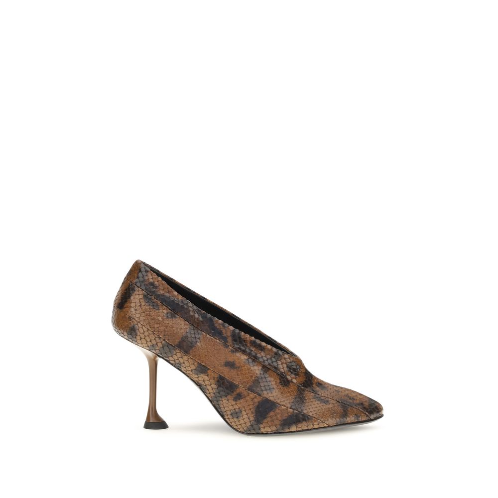 Proenza Schouler Brown Calf Leather Bos Taurus High Heel Pumps | Regal Royce