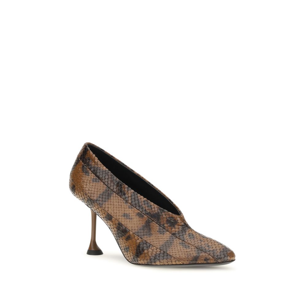Proenza Schouler Brown Calf Leather Bos Taurus High Heel Pumps | Regal Royce