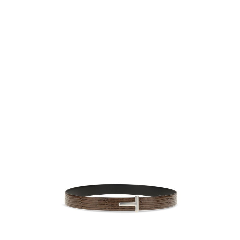 Tom Ford Brown Calf Leather Bos Taurus Belt | Regal Royce