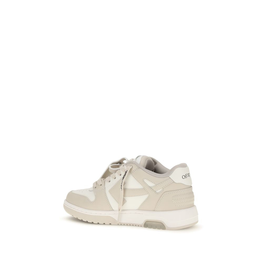 Off-White Beige Calf Leather Bos Taurus Low Top Sneakers | Regal Royce