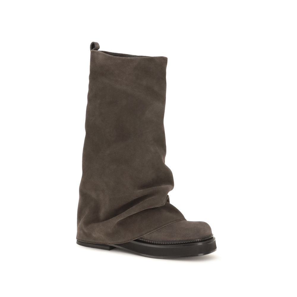 The Attico Brown Calf Leather Bos Taurus Boots | Regal Royce