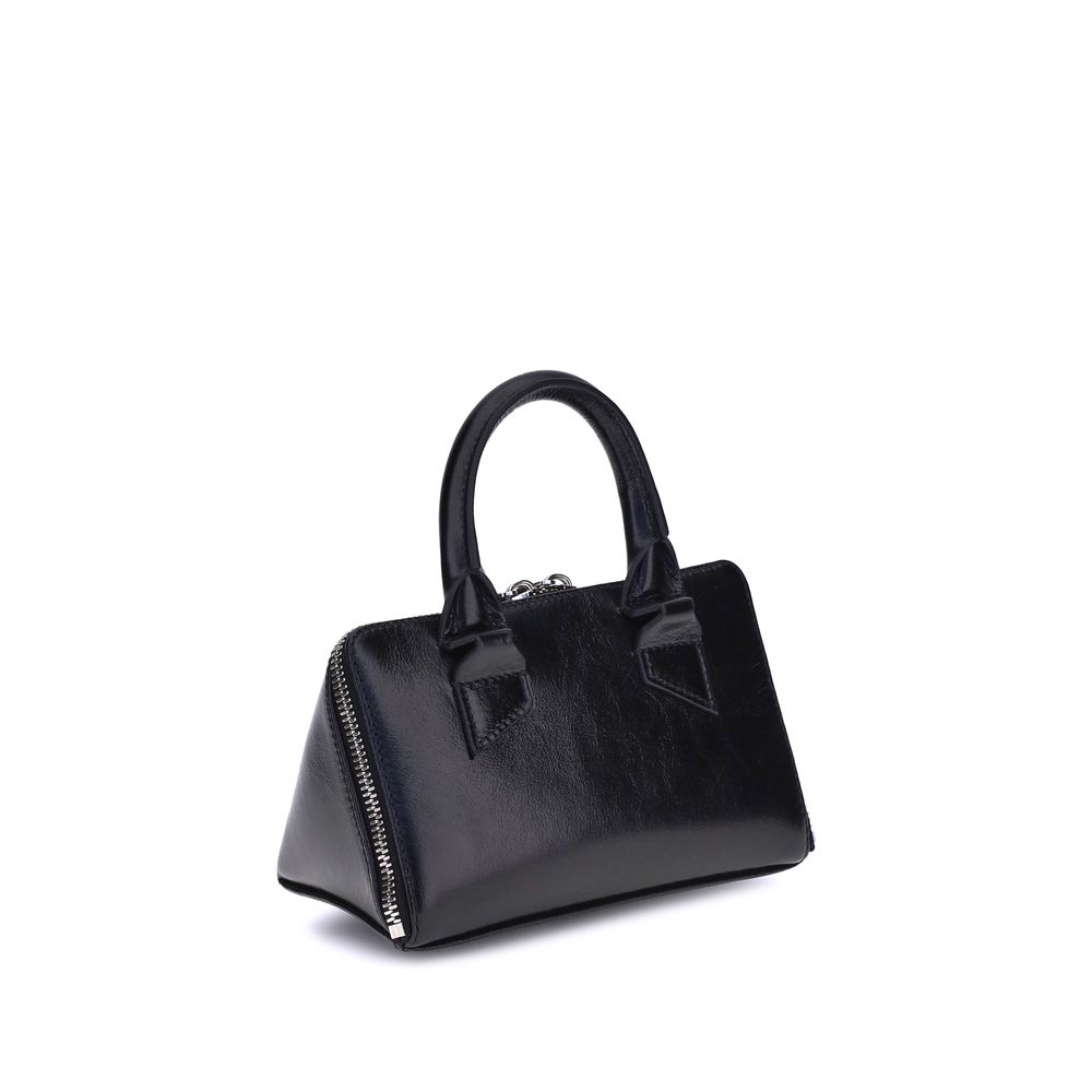 The Attico Black Calf Leather Bos Taurus Shoulder Bag | Regal Royce