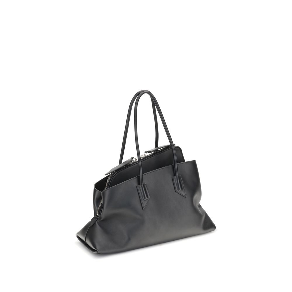 The Attico Black Calf Leather Bos Taurus Shoulder Bag | Regal Royce