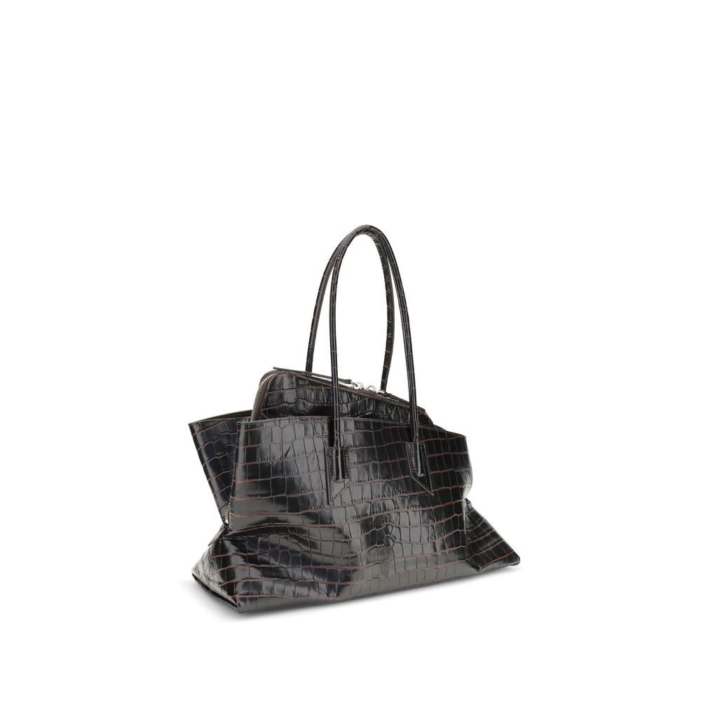 The Attico Black Calf Leather Bos Taurus Shoulder Bag | Regal Royce