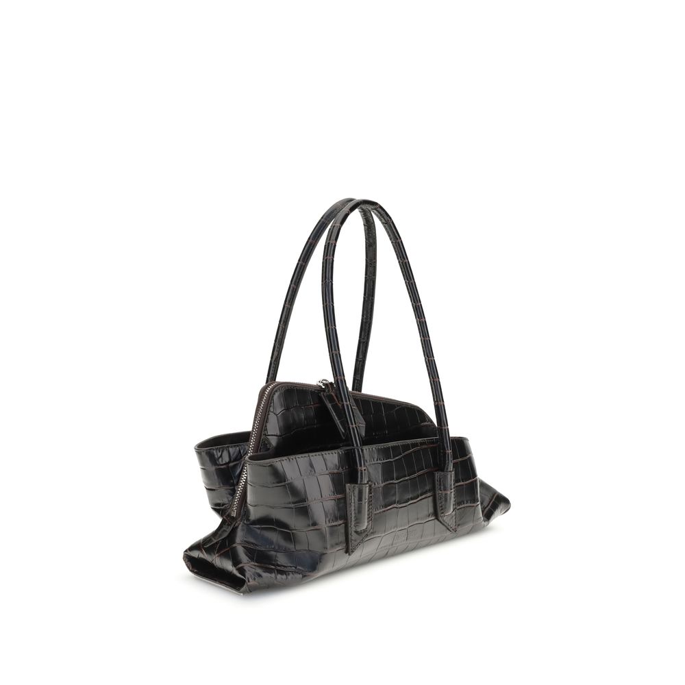 The Attico Black Calf Leather Bos Taurus Shoulder Bag | Regal Royce