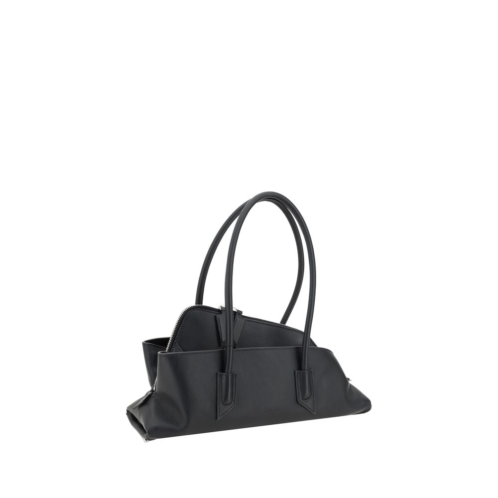 The Attico Black Calf Leather Bos Taurus Shoulder Bag | Regal Royce