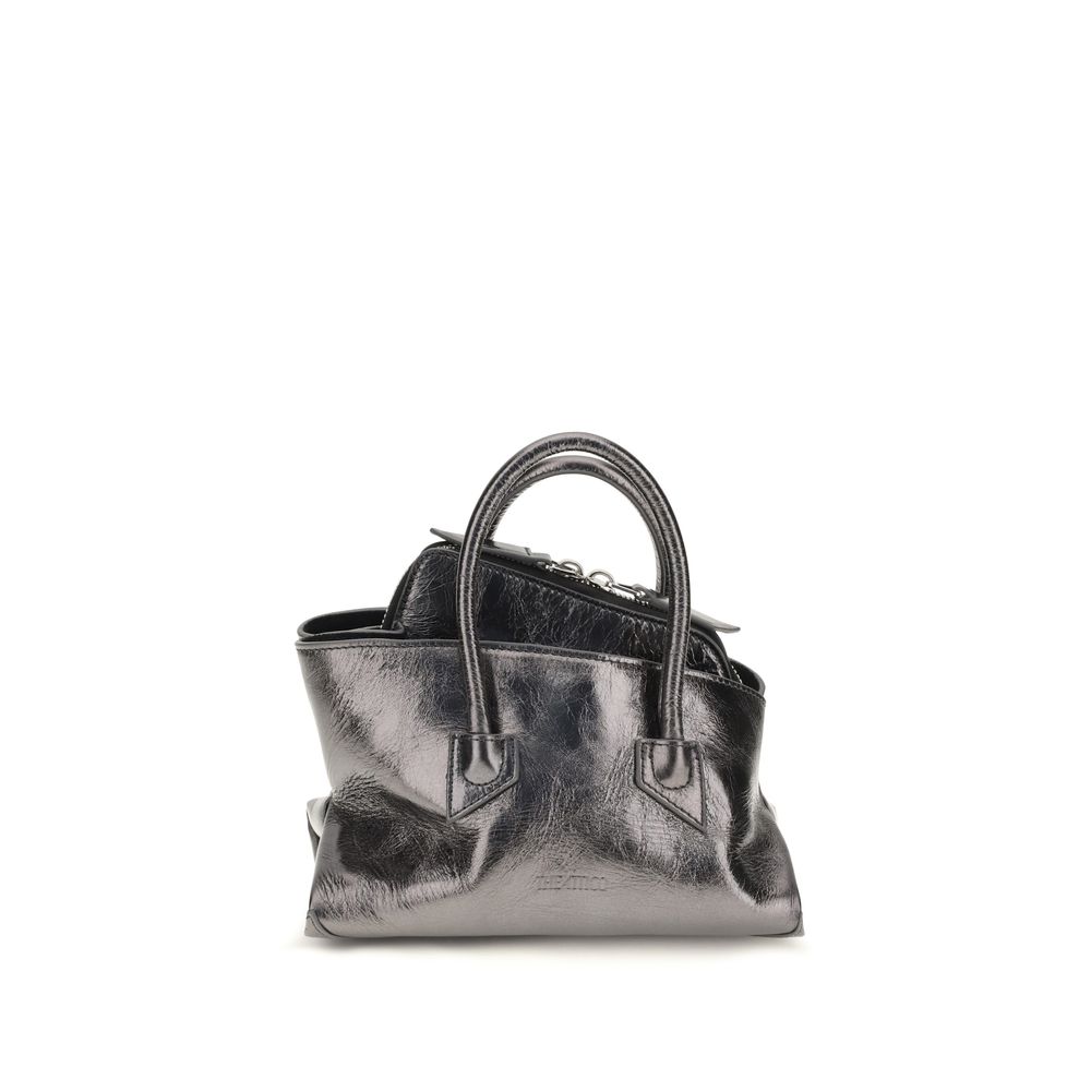 The Attico Gray Calf Leather Bos Taurus Handbag | Regal Royce