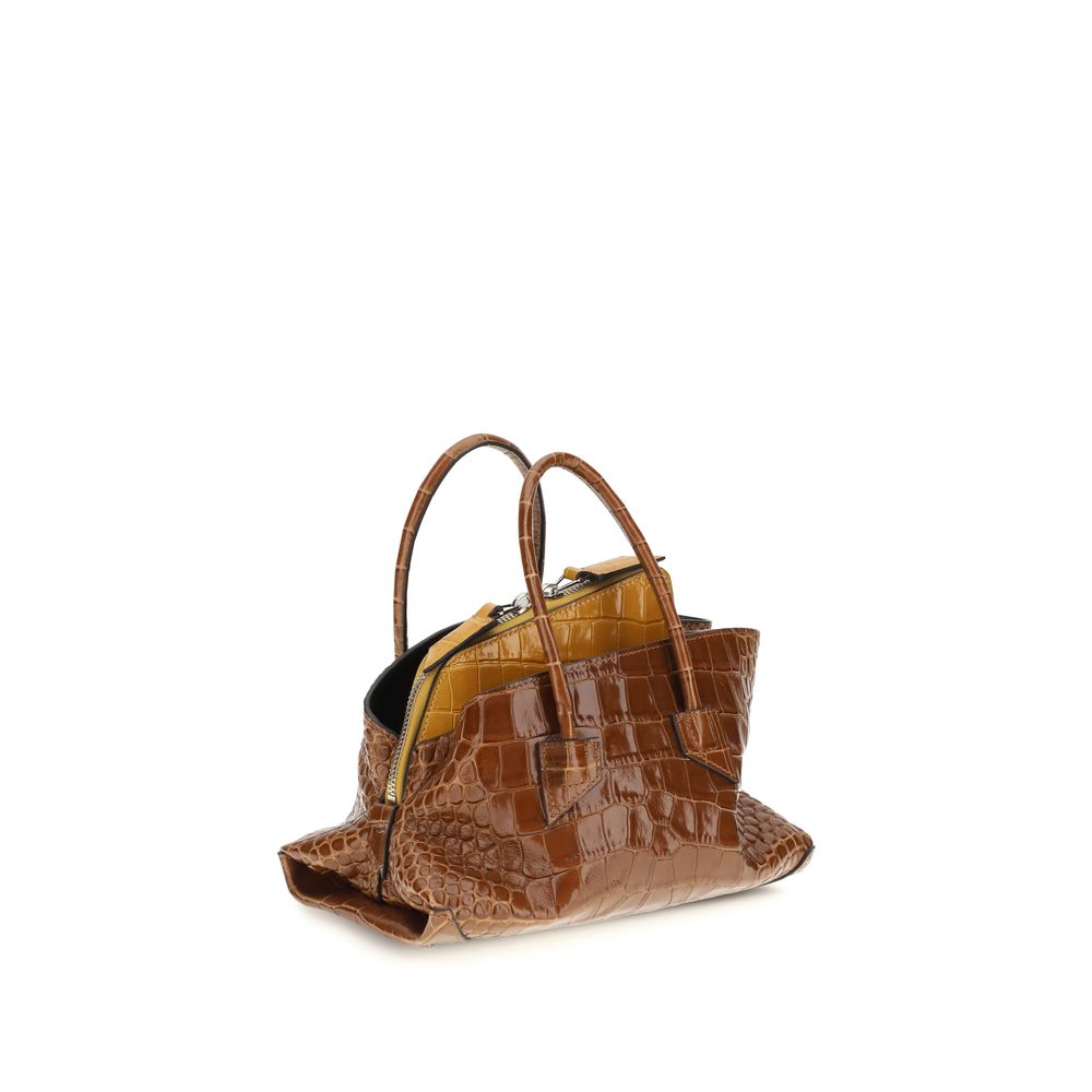 The Attico Brown Calf Leather Bos Taurus Handbag | Regal Royce