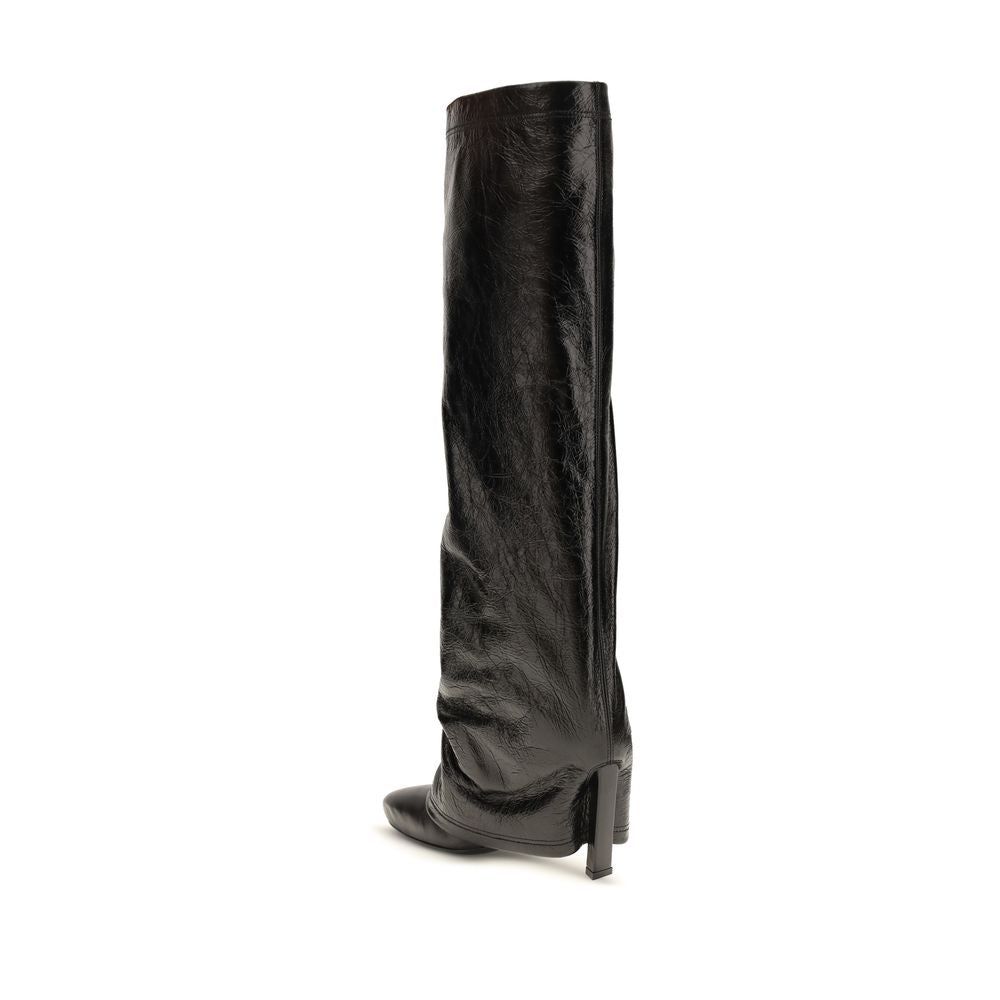 The Attico Black Calf Leather Bos Taurus Ankle Boots | Regal Royce