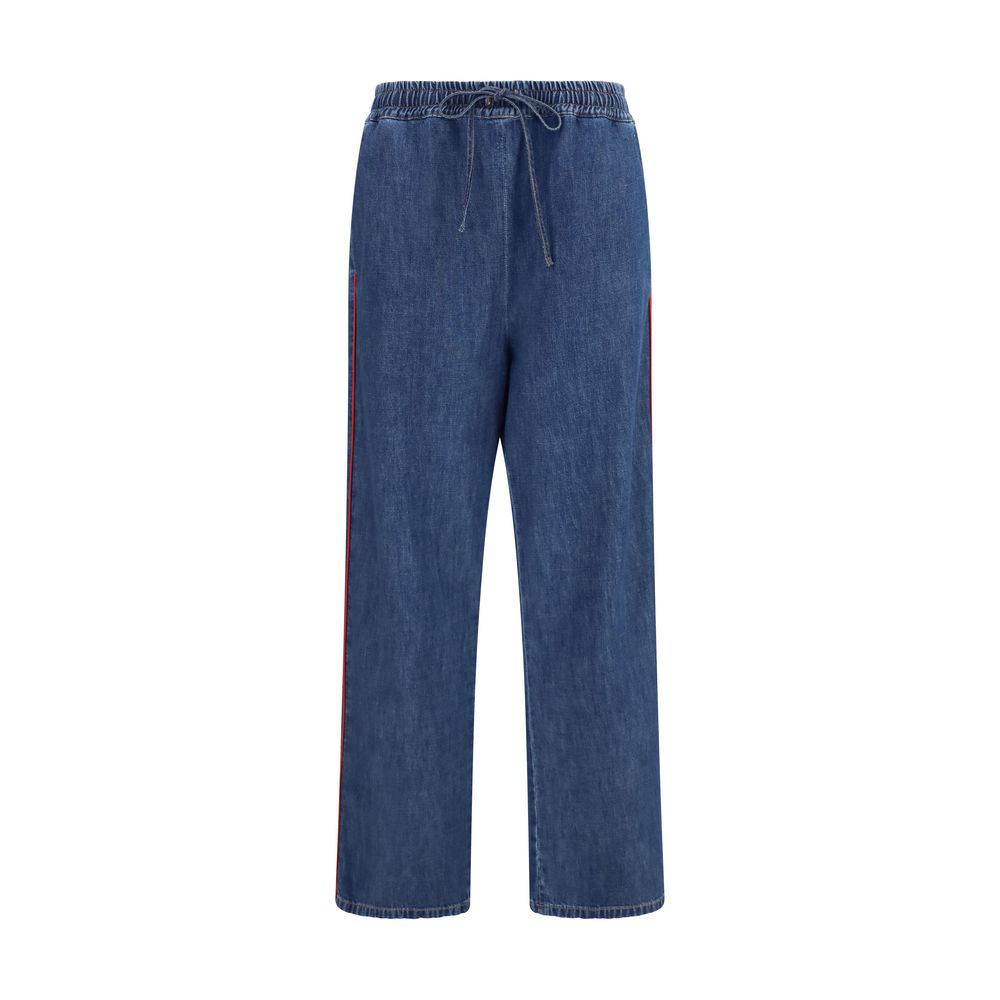 Valentino Garavani Blue Polyester Casual Pants | Regal Royce
