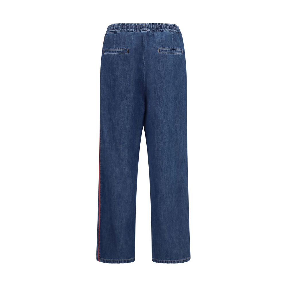 Valentino Garavani Blue Polyester Casual Pants | Regal Royce