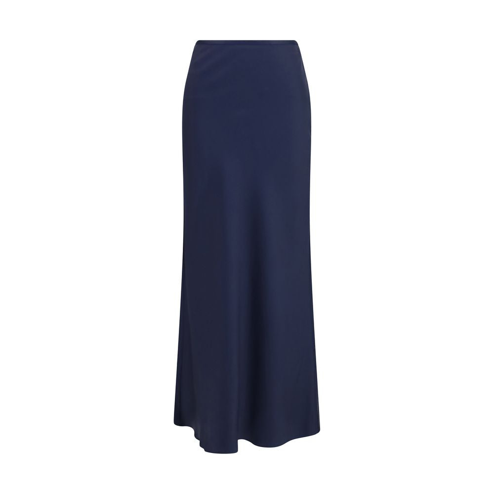 Loulou De Saison Blue Silk Long Skirt | Regal Royce