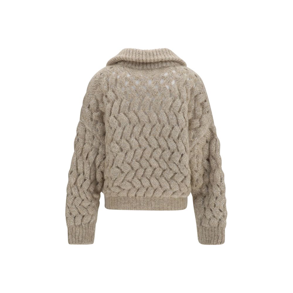 Brunello Cucinelli Beige Wool Oves Aries Cardigan | Regal Royce