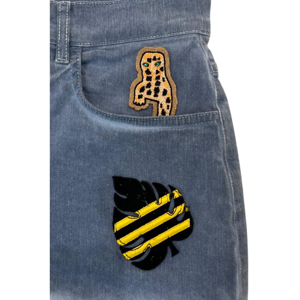 Mr&Mrs Italy Blue Cotton Women Shorts | Regal Royce