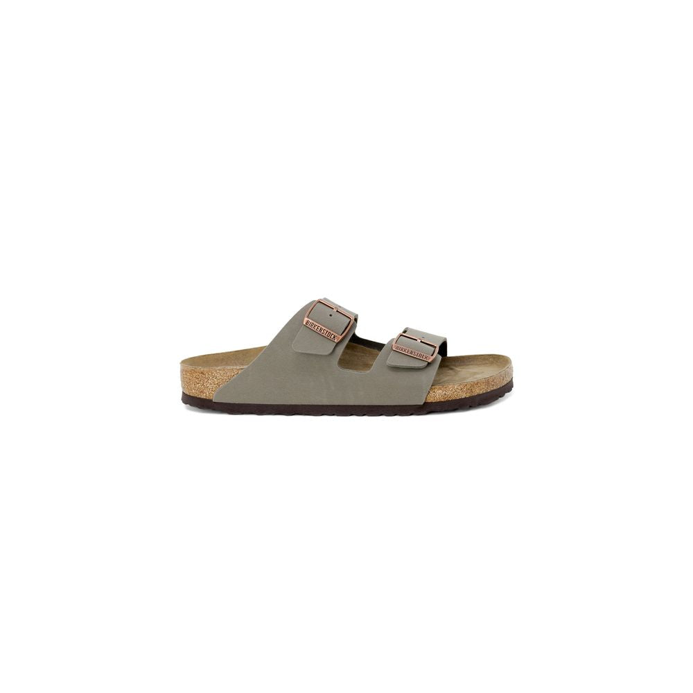 Birkenstock Gray Leather Flat Sandals | Regal Royce