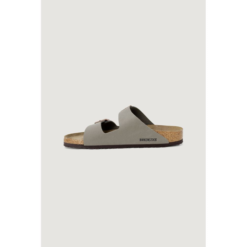 Birkenstock Gray Leather Flat Sandals | Regal Royce