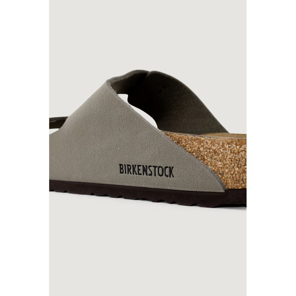 Birkenstock Gray Leather Flat Sandals | Regal Royce